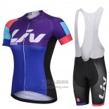 2018 Fietskleding Vrouw Liv Fuchsia Korte Mouwen en Koersbroek