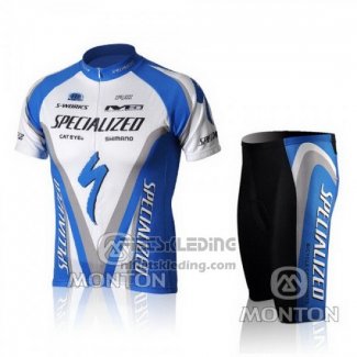 2010 Fietskleding Specialized Blauw en Zwart Korte Mouwen en Koersbroek