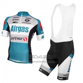 2015 Fietskleding D3 Devo Airgas Blauw en Zwart Korte Mouwen en Koersbroek