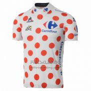 2016 Fietskleding Tour de France Wit en Rood Korte Mouwen en Koersbroek