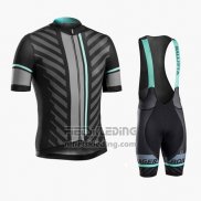 2016 Fietskleding Trek Bontrager Zwart en Grijs Korte Mouwen en Koersbroek