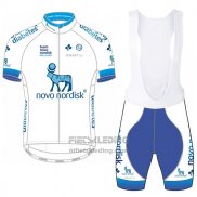 2017 Fietskleding Novo Nordisk Wit Korte Mouwen en Koersbroek