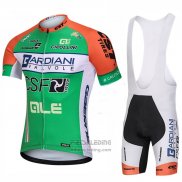 2018 Fietskleding Bardiani Csf Groen Korte Mouwen en Koersbroek