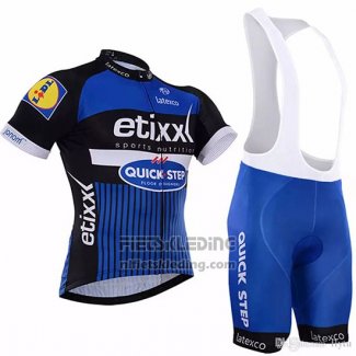 2018 Fietskleding Etixx Quick Step Blauw Korte Mouwen en Koersbroek