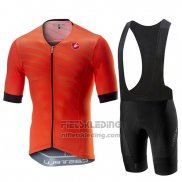 2019 Fietskleding Castelli Free Speed Race Oranje Korte Mouwen en Koersbroek