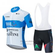 2020 Fietskleding Israel Cycling Academy Wit en Blauw Korte Mouwen en Koersbroek