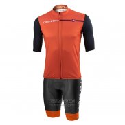 2021 Fietskleding Castelli Oranje Korte Mouwen en Koersbroek(1)