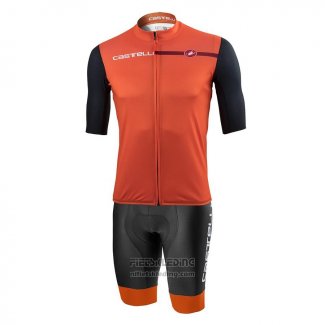 2021 Fietskleding Castelli Oranje Korte Mouwen en Koersbroek(1)