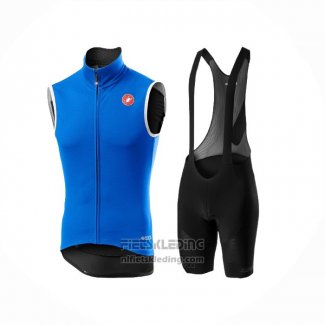 2021 Windvest Castelli Blauw Korte Mouwen en Koersbroek