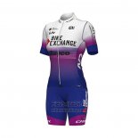 2022 Fietskleding Vrouw Bike Exchange Blauw Violet Korte Mouwen en Koersbroek