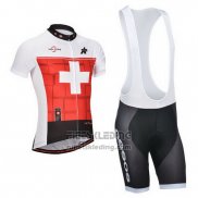 2014 Fietskleding Assos Wit en Rood Korte Mouwen en Koersbroek