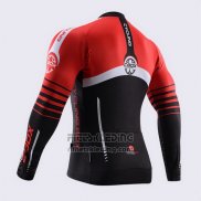 2015 Fietskleding Fox Cyclingbox Zwart en Rood Lange Mouwen en Koersbroek