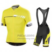 2015 Fietskleding Specialized Helder Geel Korte Mouwen en Koersbroek