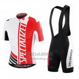 2015 Fietskleding Specialized Rood en Wit Korte Mouwen en Koersbroek