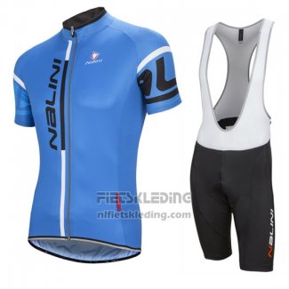 2016 Fietskleding Nalini Blauw Korte Mouwen en Koersbroek