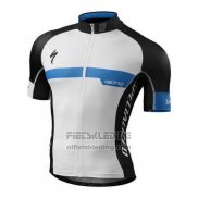 2016 Fietskleding Specialized Wit en Blauw Korte Mouwen en Koersbroek