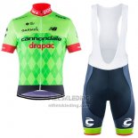 2017 Fietskleding Cannondale Drapac Groen Korte Mouwen en Koersbroek