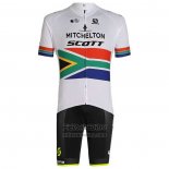 2020 Fietskleding Mitchelton-scott Kampioen Zuid-afrika Korte Mouwen en Koersbroek