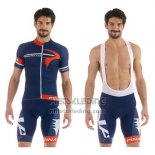 2015 Fietskleding Pinarello Rood en Blauw Korte Mouwen en Koersbroek