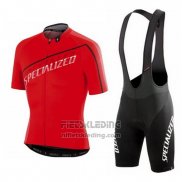 2015 Fietskleding Specialized Helder Rood Korte Mouwen en Koersbroek