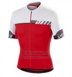 2016 Fietskleding Specialized Wit en Diep Rood Korte Mouwen en Koersbroek