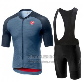 2019 Fietskleding Castelli Aero Race Blauw Rood Korte Mouwen en Koersbroek