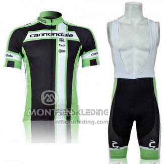 2011 Fietskleding Cannondale Wit en Groen Korte Mouwen en Koersbroek