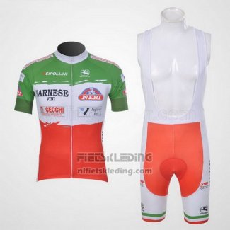 2011 Fietskleding Giordana Rood en Groen Korte Mouwen en Koersbroek