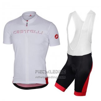 2017 Fietskleding Castelli Wit Korte Mouwen en Koersbroek