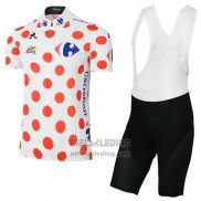 2017 Fietskleding Tour de France Wit en Rood Korte Mouwen en Koersbroek