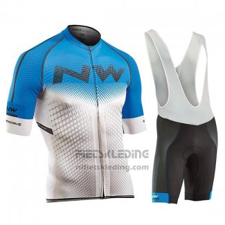 2018 Fietskleding Northwave Blauw en Wit Korte Mouwen en Koersbroek