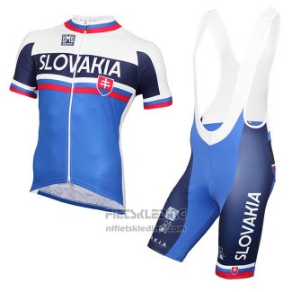 2018 Fietskleding Rusland Blauw Wit Korte Mouwen en Koersbroek