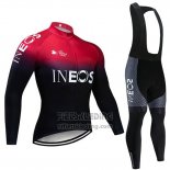 2019 Fietskleding Castelli INEOS Zwart Rood Lange Mouwen en Koersbroek