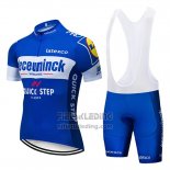 2019 Fietskleding Deceuninck Quick Step Blauw Wit Korte Mouwen en Koersbroek