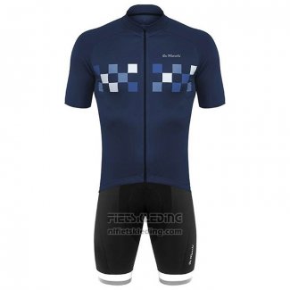 2020 Fietskleding De Marchi Diep Blauw Korte Mouwen en Koersbroek