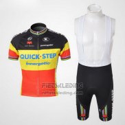 2010 Fietskleding Quick Step Kampioen Belgie Korte Mouwen en Koersbroek