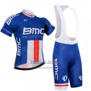 2015 Fietskleding BMC Kampioen Verenigde Staten Blauw Korte Mouwen en Koersbroek