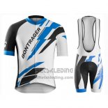 2016 Fietskleding Trek Bontrager Blauw en Wit Korte Mouwen en Koersbroek