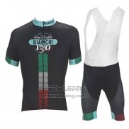 2017 Fietskleding Bianchi Zwart Korte Mouwen en Koersbroek