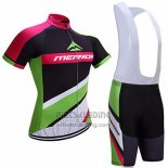 2017 Fietskleding Merida Rood en Groen Korte Mouwen en Koersbroek