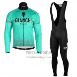 2019 Fietskleding Bianchi Milano Xd Blauw Grijs Lange Mouwen en Koersbroek