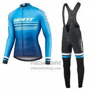 2019 Fietskleding Giant Race Day Blauw Lange Mouwen en Koersbroek