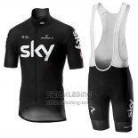 2019 Fietskleding Sky Zwart Korte Mouwen en Koersbroek