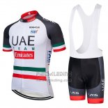 2019 Fietskleding UCI Wereldkampioen Uae Wit Zwart Rood Korte Mouwen en Koersbroek