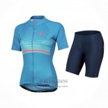 2021 Fietskleding Vrouw Pearl Izumi Azuur Korte Mouwen en Koersbroek