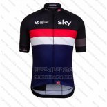 2016 Fietskleding UCI Wereldkampioen Lider Sky Zwart en Blauw Korte Mouwen en Koersbroek