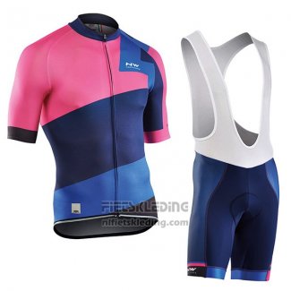 2017 Fietskleding Northwave Extreme Rood en Blauw Korte Mouwen en Koersbroek