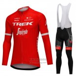 2018 Fietskleding Trek Segafredo Rood Lange Mouwen en Koersbroek