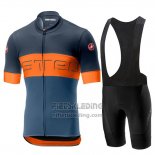 2019 Fietskleding Castelli Prologo 6 Grijs Oranje Korte Mouwen en Koersbroek