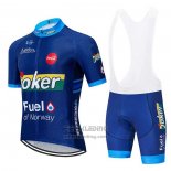 2020 Fietskleding Joker Fuel Blauw Korte Mouwen en Koersbroek